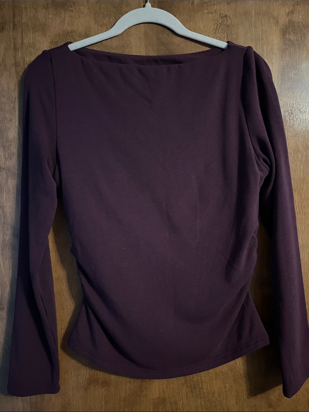OGL Boatneck Long Sleeve Top with Built In Bra